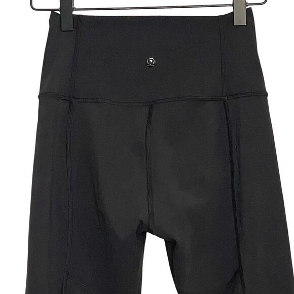 Lululemon If You're Lucky Pant Black / Heathered Black Mesh 30" Yoga Gym Size 4 - Picture 2 of 12